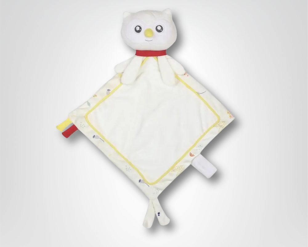 Doudou chouette personnalisable pour bébé : Violette - Mon Dressing de Bébé