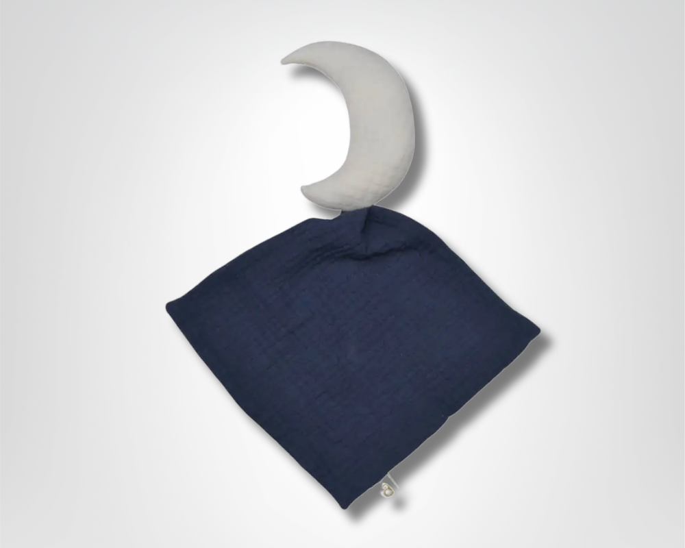 Doudou plat lune personnalisable pour bébé : Priam (Mixte) - Mon Dressing de Bébé