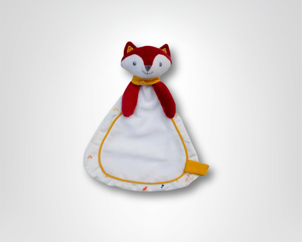 Doudou renard personnalisable pour bébé : Léonard - Mon Dressing de Bébé