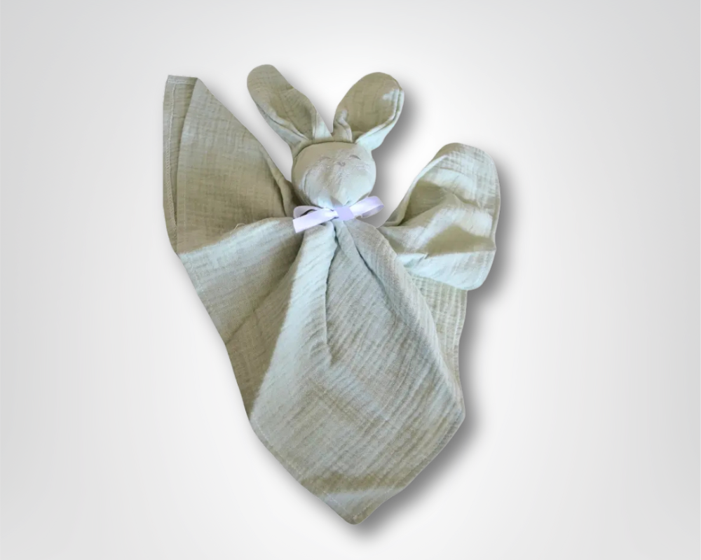 Doudou bébé lapin personnalisable : Andréa - Mon Dressing de Bébé