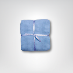 Couverture bébé tricot gaufré : Jessy (90x90 cm) - Mon Dressing de Bébé