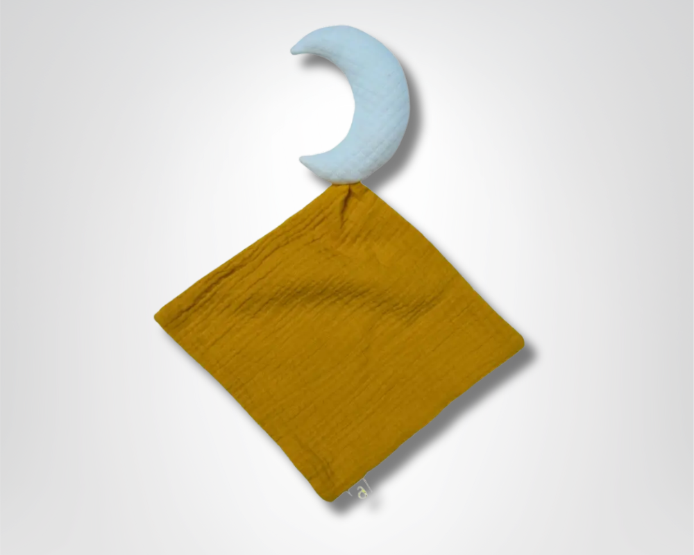 Doudou plat lune personnalisable pour bébé : Priam (Mixte) - Mon Dressing de Bébé