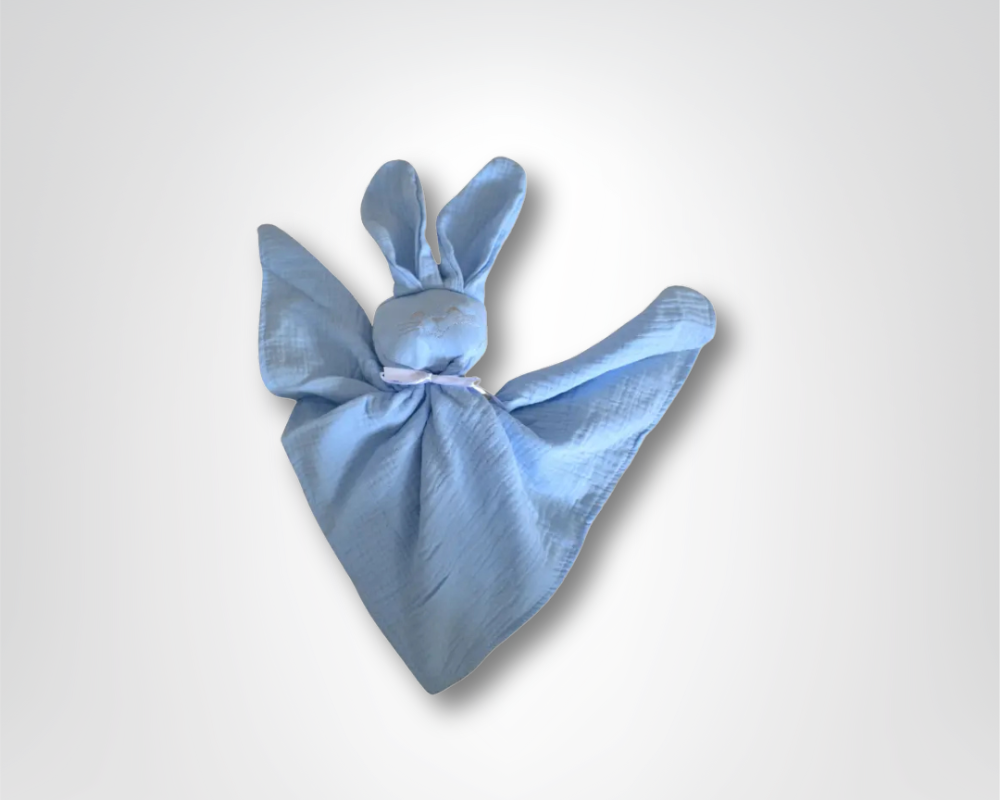 Doudou bébé lapin personnalisable : Andréa - Mon Dressing de Bébé
