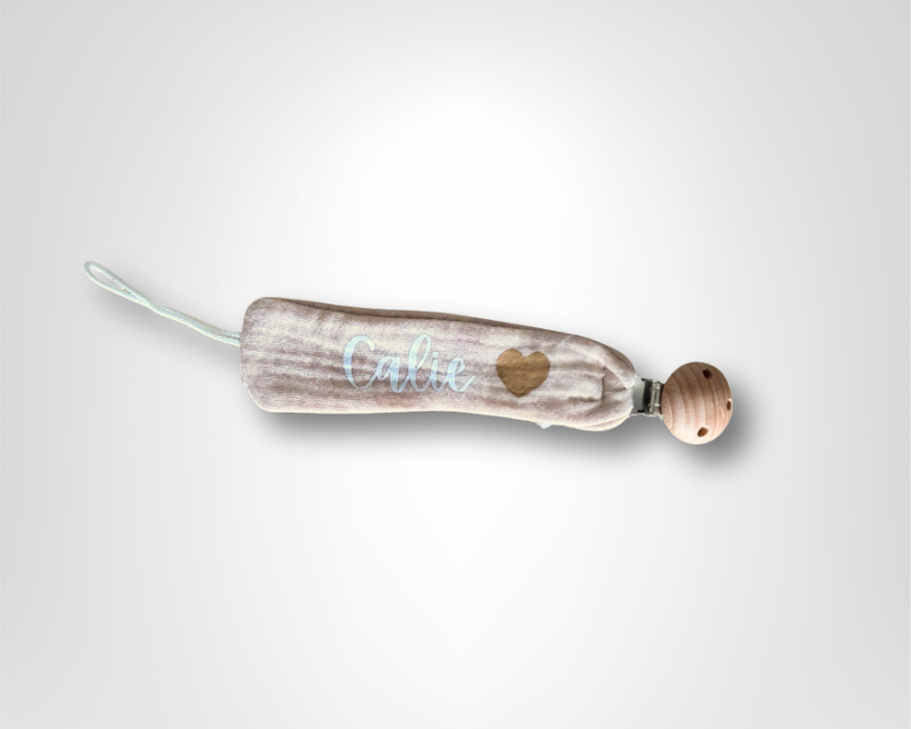 Attache tétine bébé personnalisable : Sacha - Mon Dressing de Bébé