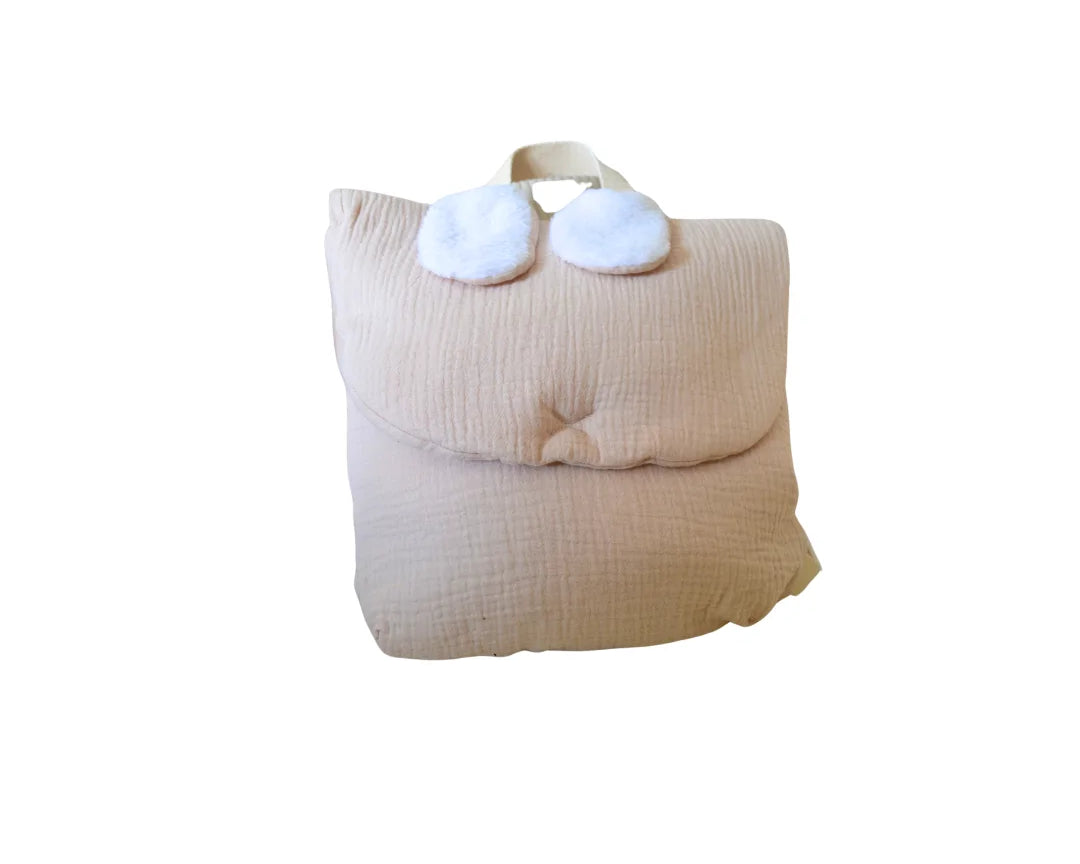 Sac à dos bébé lapin personnalisable : Maxime beige