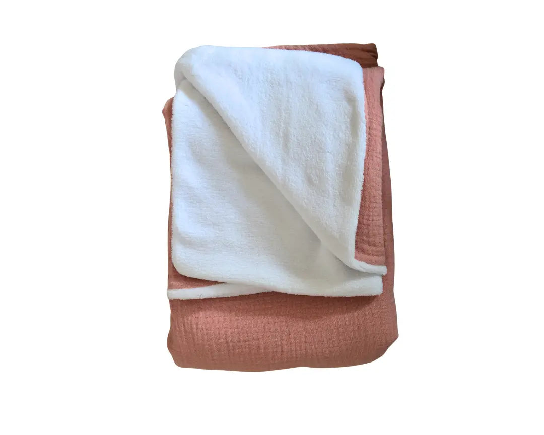  Couverture bébé personnalisable : Cameron vieux rose