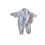 Ensemble 5 pièces bébé personnalisable : Jaylinn gris