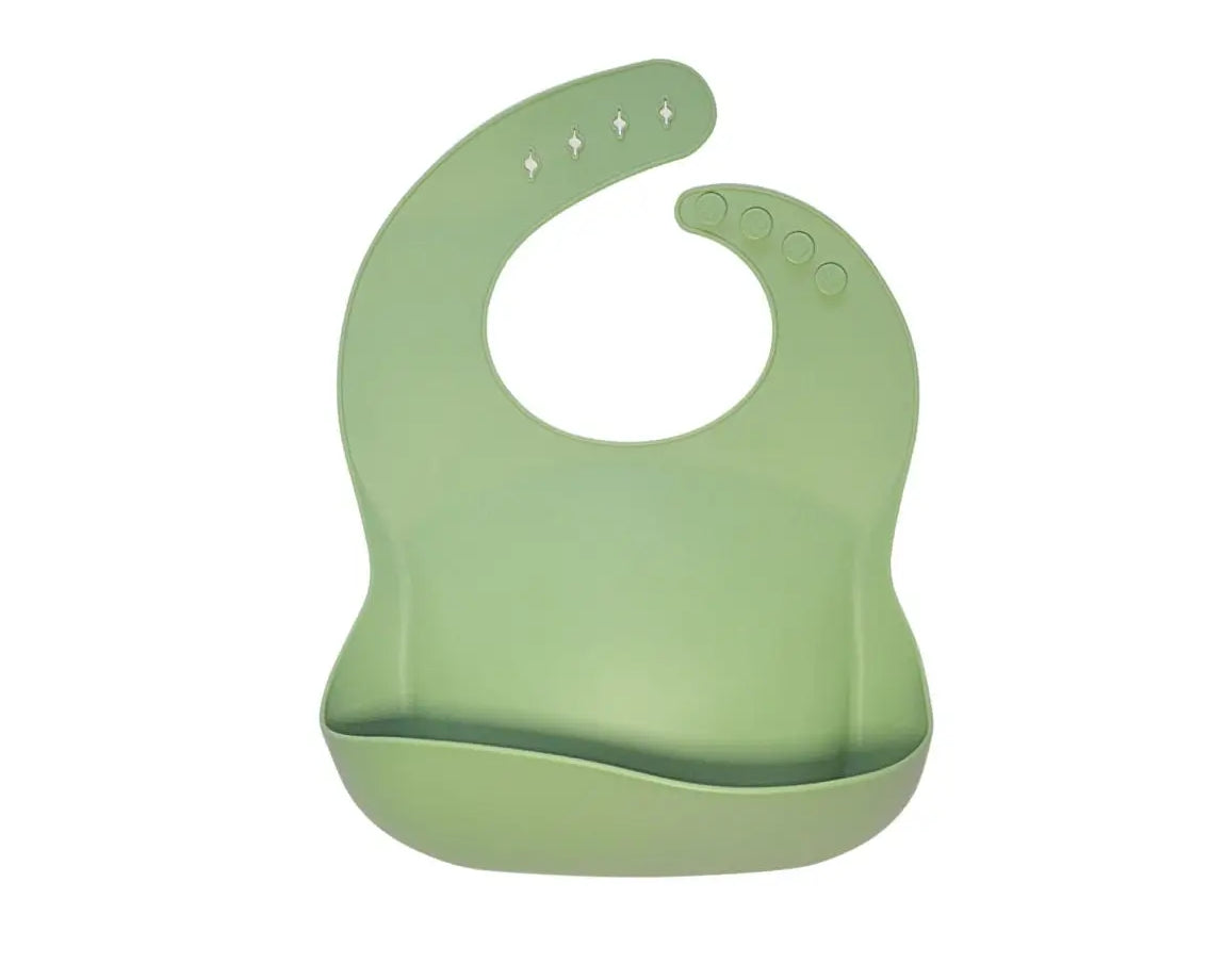Bavoir bébé silicone : Kelann vert kaki