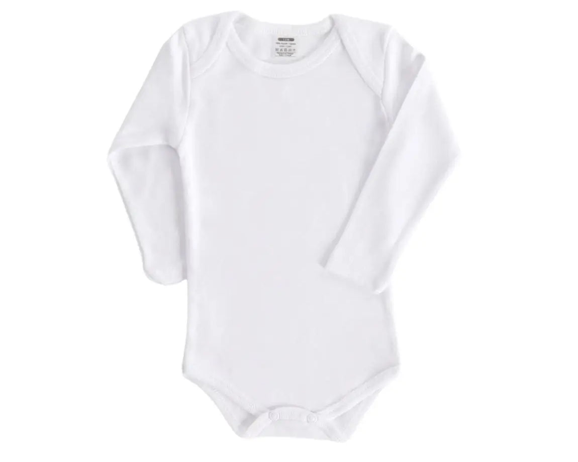 Body bébé blanc du lot 2 body bébé manches longues : Angèle