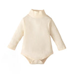 Body bébé manches longues col roulé : Ivann de couleur crème