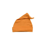 Bonnet bébé jaune moutarde du set bébé 3 pièces en coton biologique : Krys