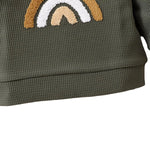 Détails du sweat-shirt bébé gaufré Arc-en-ciel : Théa