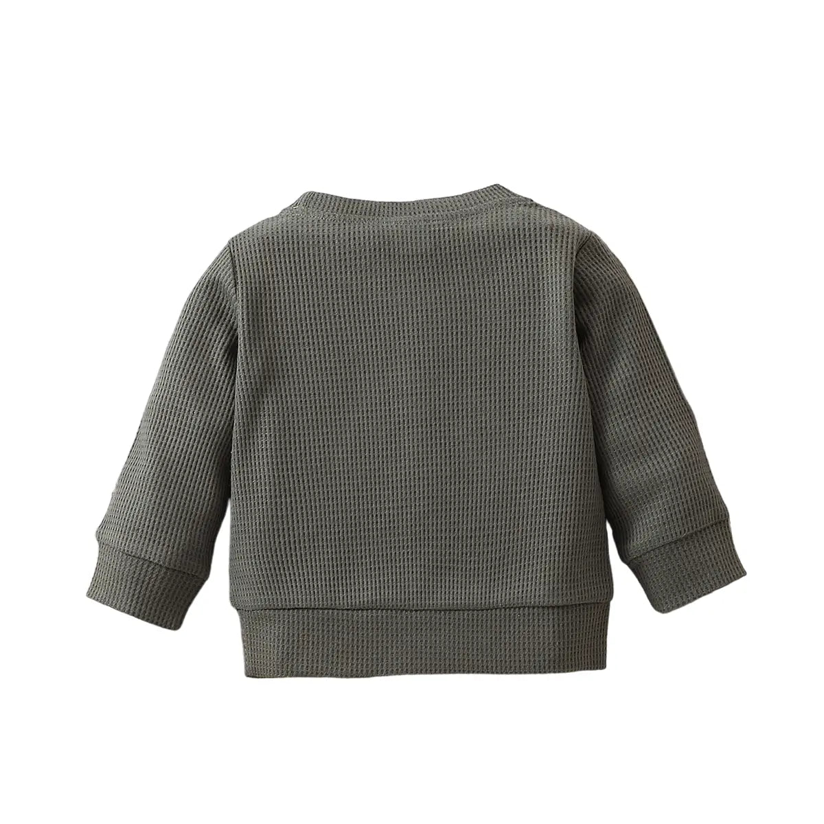 Dos du Sweat-shirt bebe gaufre Arc-en-ciel : Thea vert kaki
