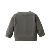 Dos du Sweat-shirt bebe gaufre Arc-en-ciel : Thea vert kaki