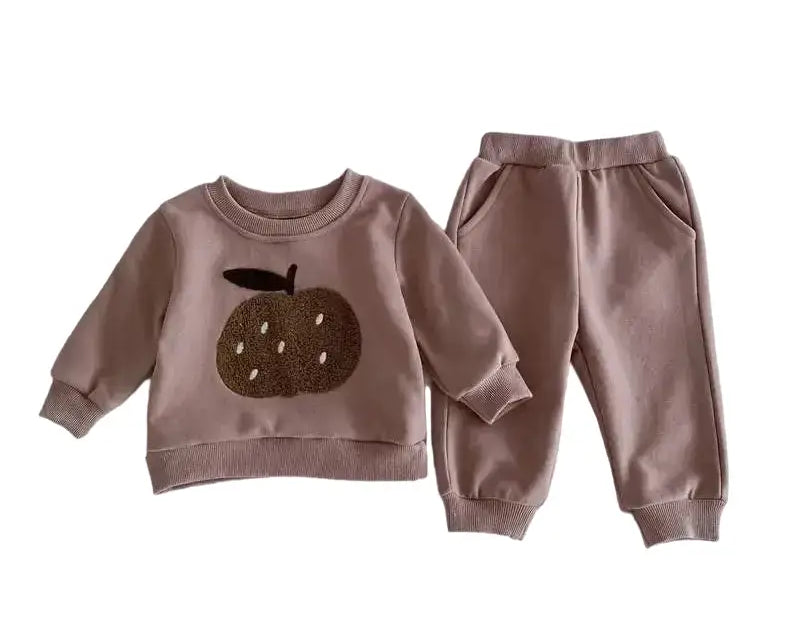 Ensemble bébé survêtement : Camille (Mixte) motif pomme