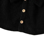 Bouton de la jupe de l'ensemble bébé jupe t-shirt volant : Julie
