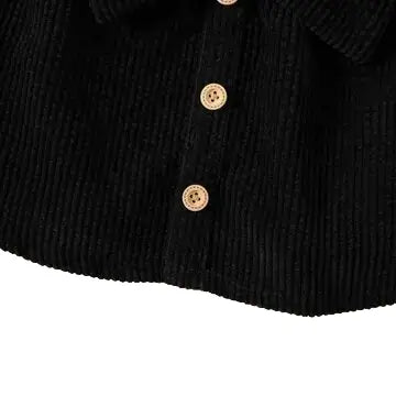 Bouton de la jupe de l'ensemble bébé jupe t-shirt volant : Julie