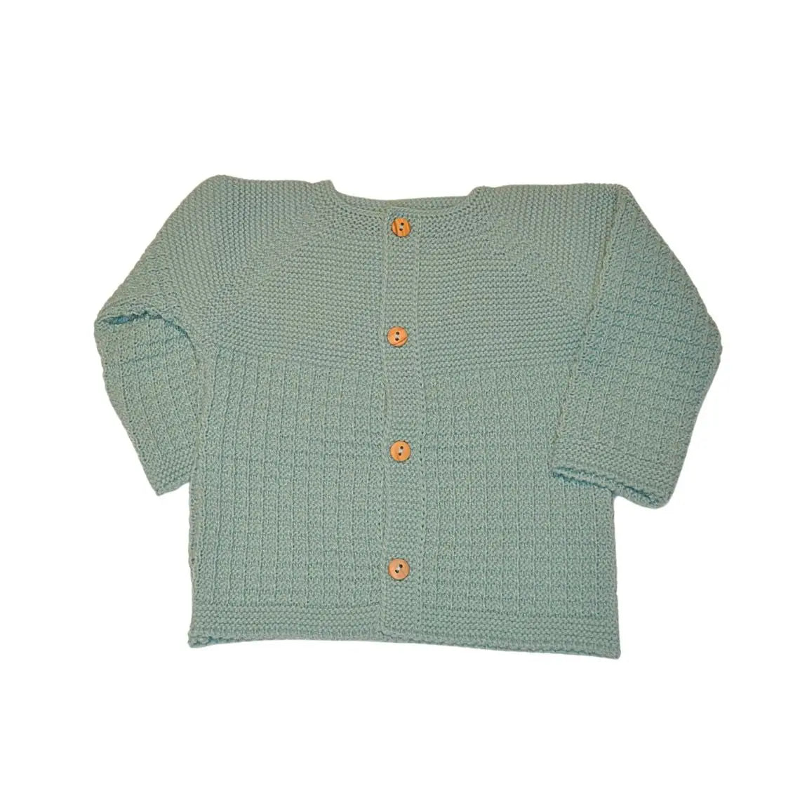 Gilet bebe gaufré : Alma de couleur vert