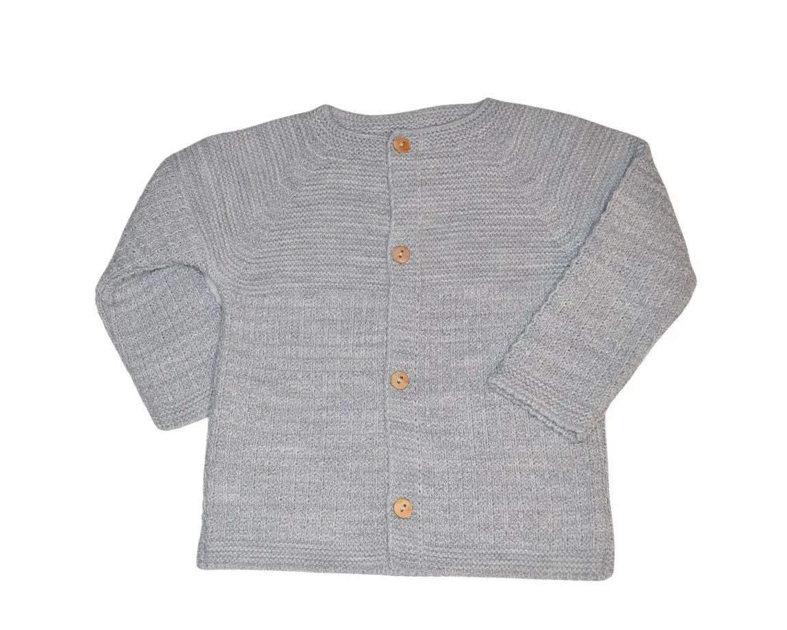 Gilet bébé gaufre : Louis de couleur gris