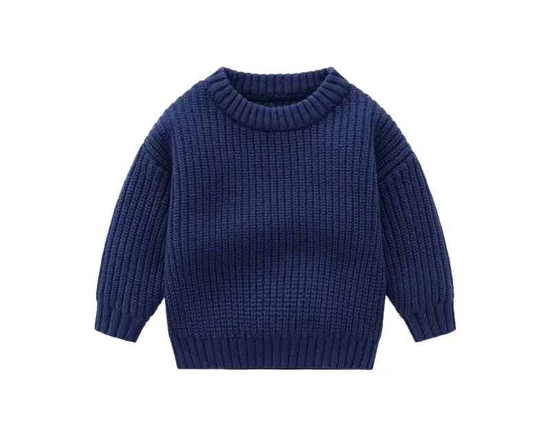 Pull bébé tricot : Ismaël beu foncé