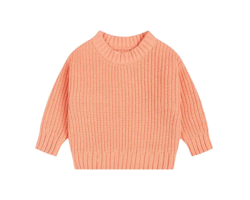 Pull bébé tricot : Jane de couleur orange