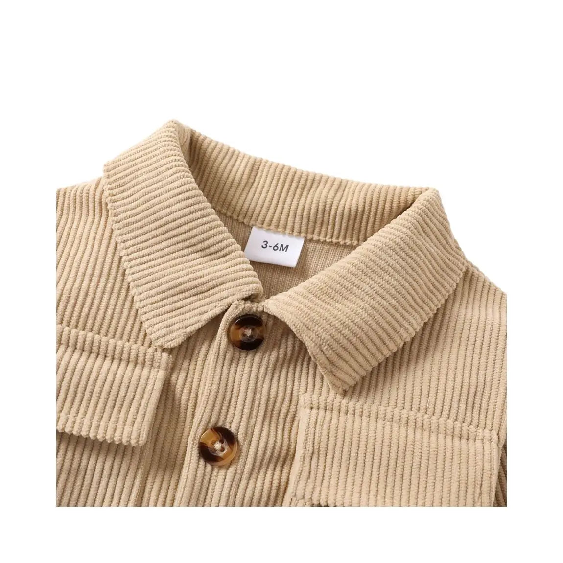 Surchemise bébé manches longues : Amaël détail col