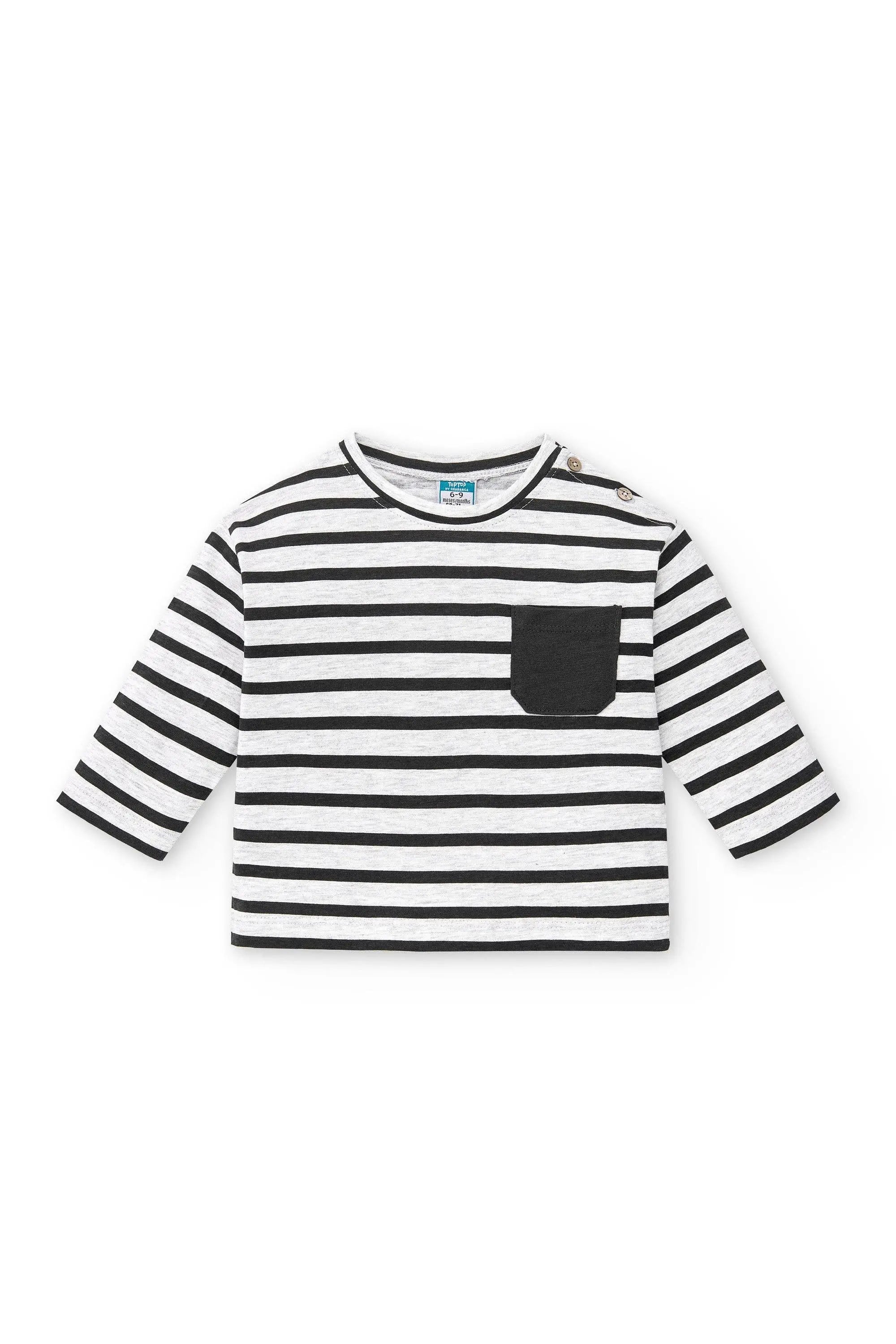 T-shirt bébé rayé manches longues : Martin