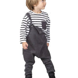 T-shirt bébé rayé manches longues : Martin porté par un enfant