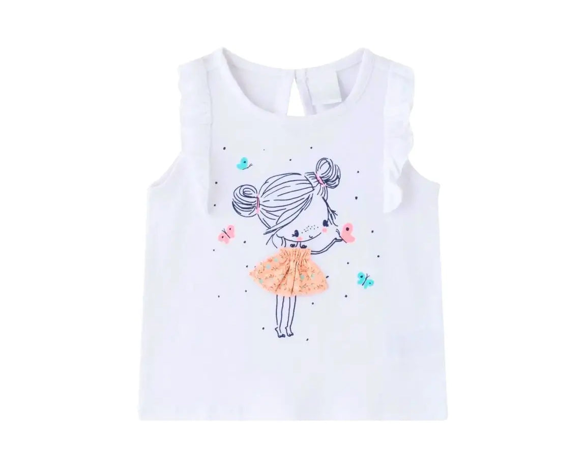 T-shirt bébé sans manches poupée : Laurie