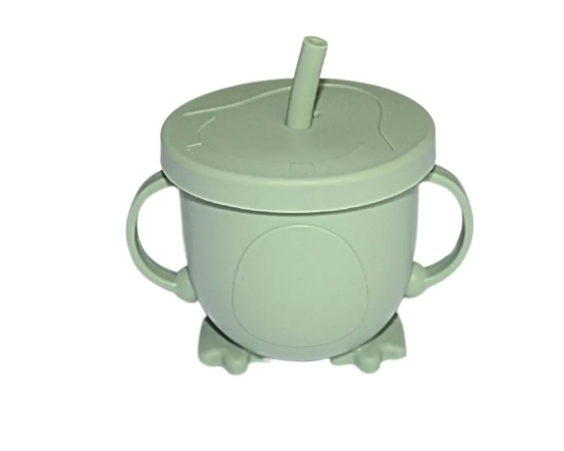Verre bébé à paille : Adell de couleur vert kaki